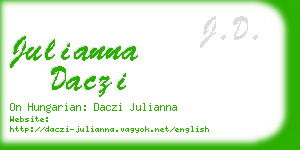 julianna daczi business card